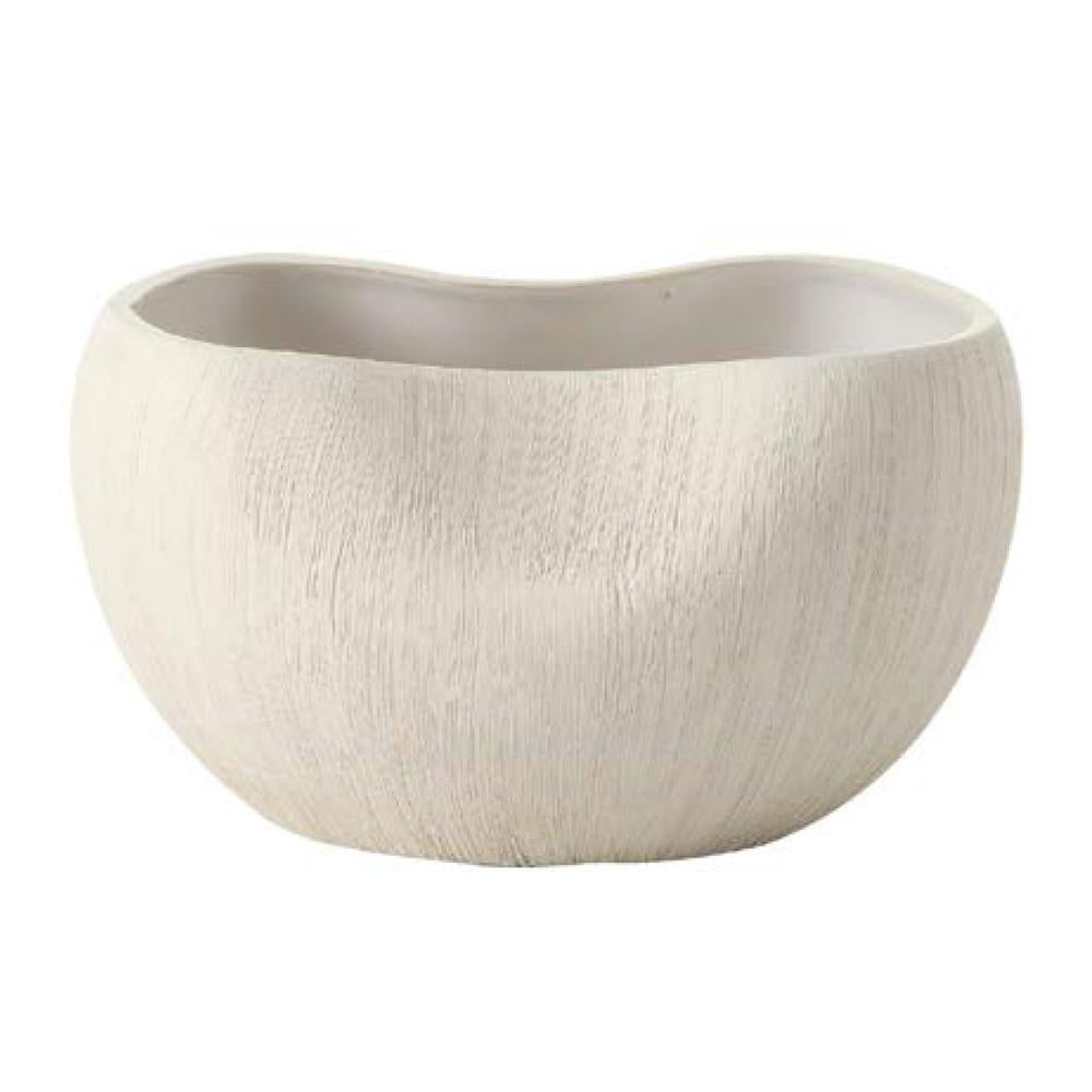 White Ceramic Hand Scribed Planter HPLX0187W2