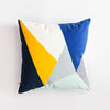 Yellow & Blue Geometric Pattern Cushion وسادة