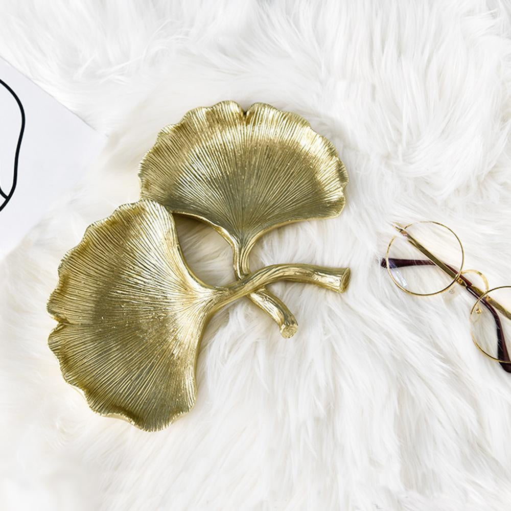 Gold Gingko Resin Tray Small LY0013B