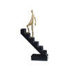 Gold & Black Figure on Stairs Sculpture - C FA-SZ2008C