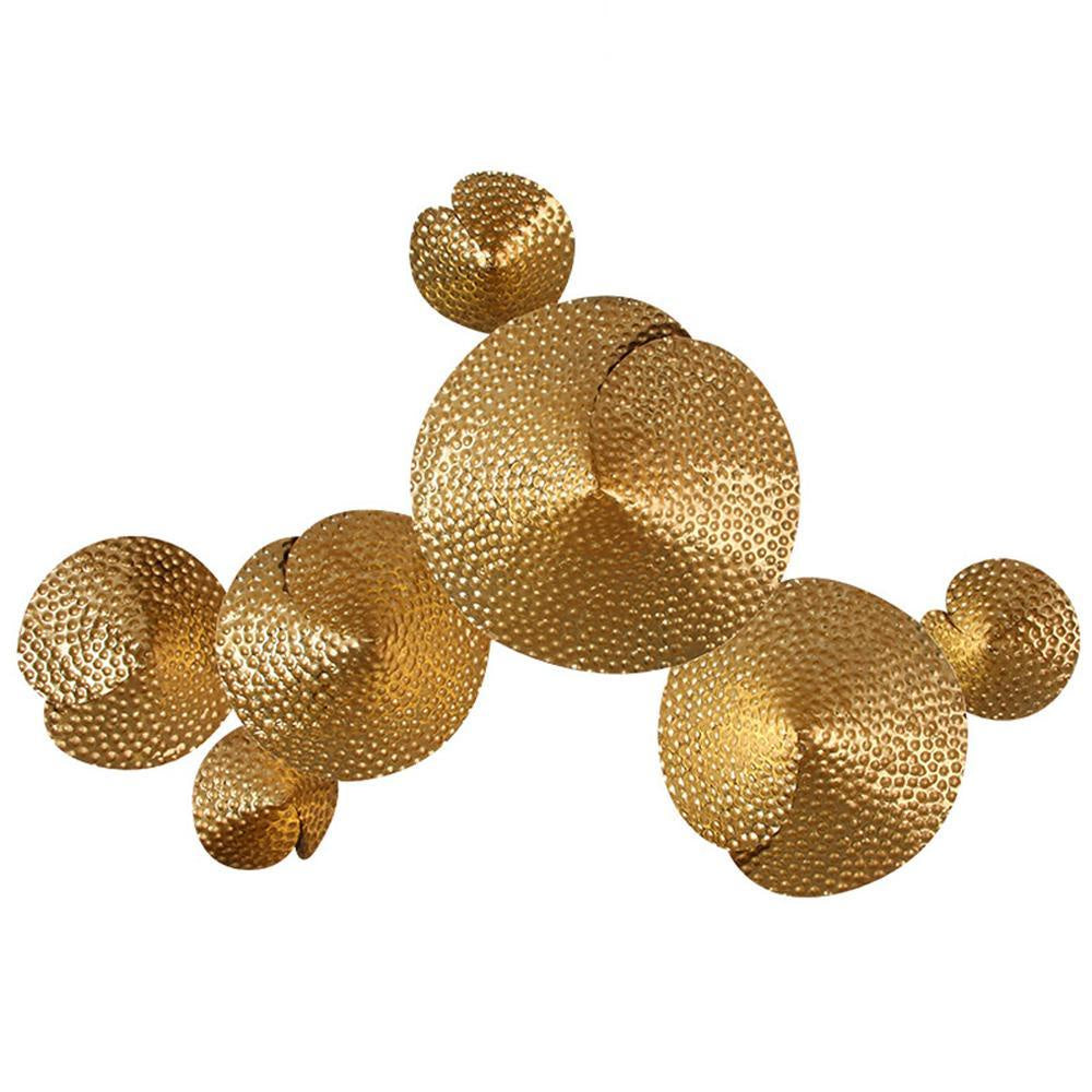 Gold Hammered Iron Plate Wall Décor FA-W1802