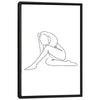 Black & White Minimalistic Figure DrawingIL029 جدار الفن
