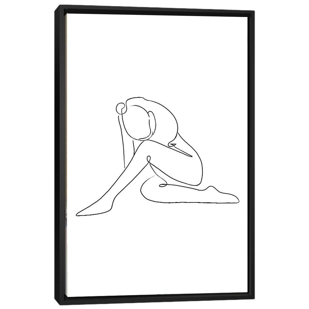 Black & White Minimalistic Figure Drawing IL029 - On Sale