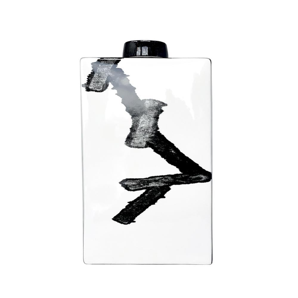 Black & White Ceramic Jar - A 606932