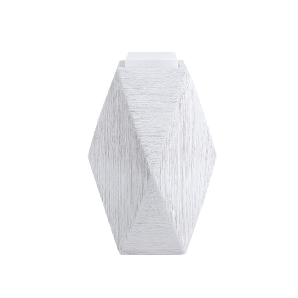 White Ceramic Geometric Jar - Small FA-D21003B