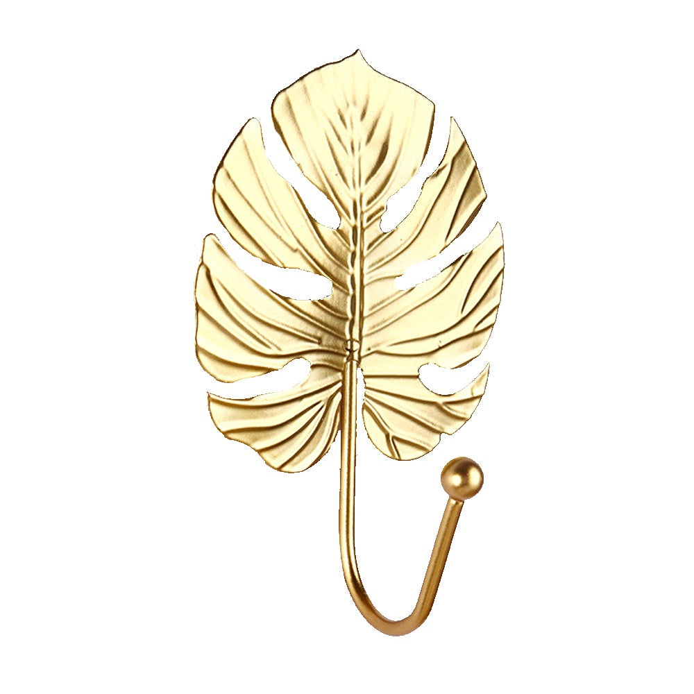 Gold Metal Leaf Wall Hook - D SHDG1191018