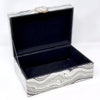 Black and White Glass Box with Natural Agate Detail - Large FL-TZ1027A