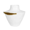 White Ceramic Wide Vase with Gold Spikes - Large HPDD3672WJ1
