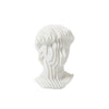 White Resin Abstract David Sculpture - Small