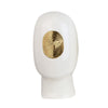 White and Gold Ceramic Abstract Sculpture - A FA-D1936A