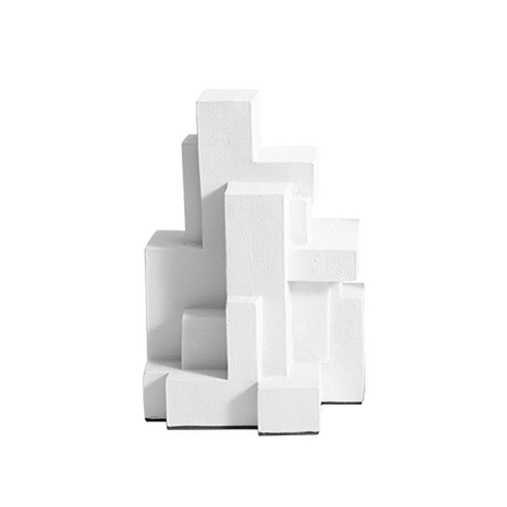 White Resin Geometric Sculpture 9000-73
