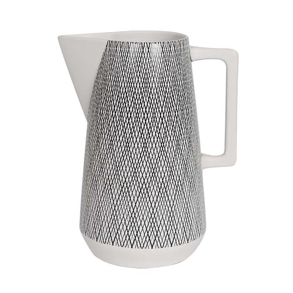 DNB - White Ceramic Pitcher with Decal RYHZ0266W