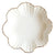 White Flower Dish with Gold Rim