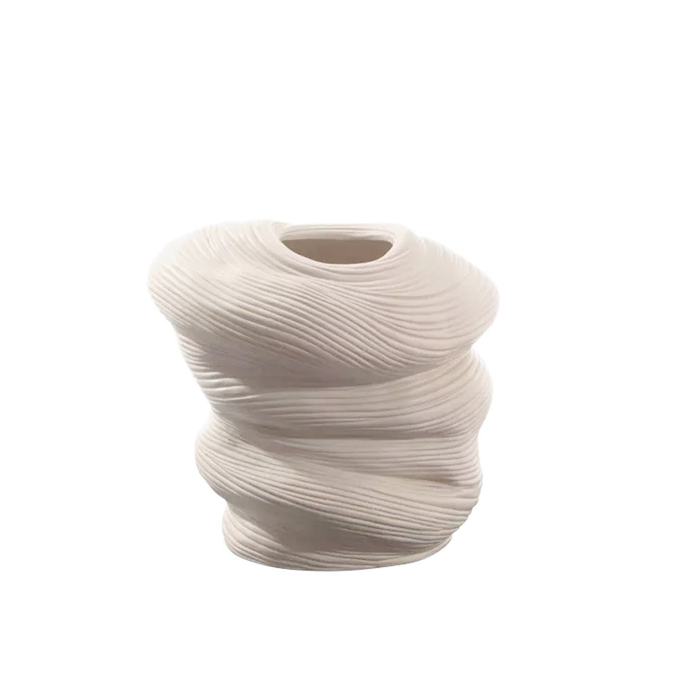 Ivory Ceramic Organic Vase A646-31XJ