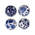 Set of 4 Blue & White Ceramic Orbs AV69761