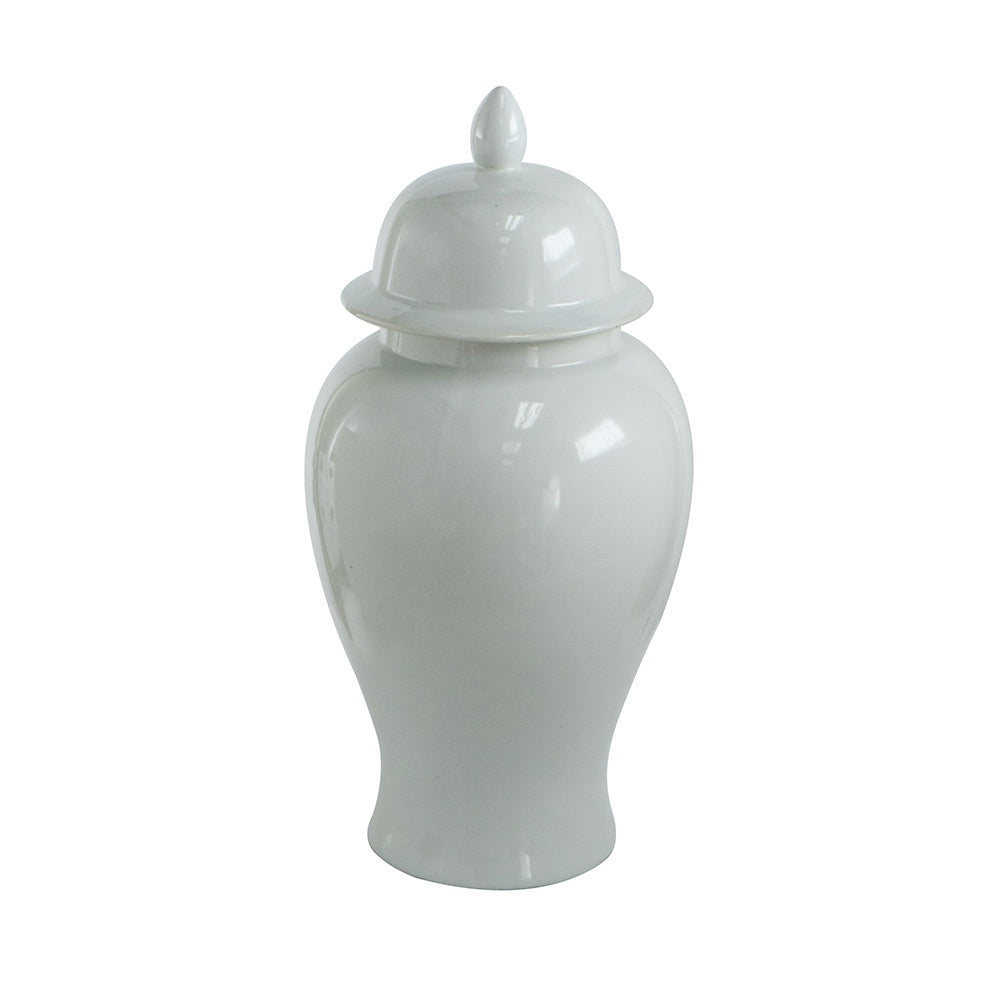 White Ceramic Ginger Jar - Large AV69774