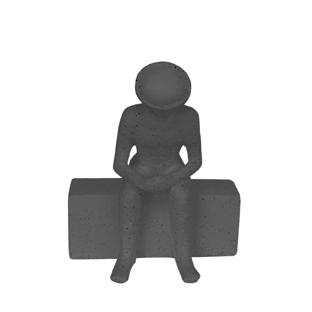 Dark Grey Ceramic Figurative Sculpture BSST4347B