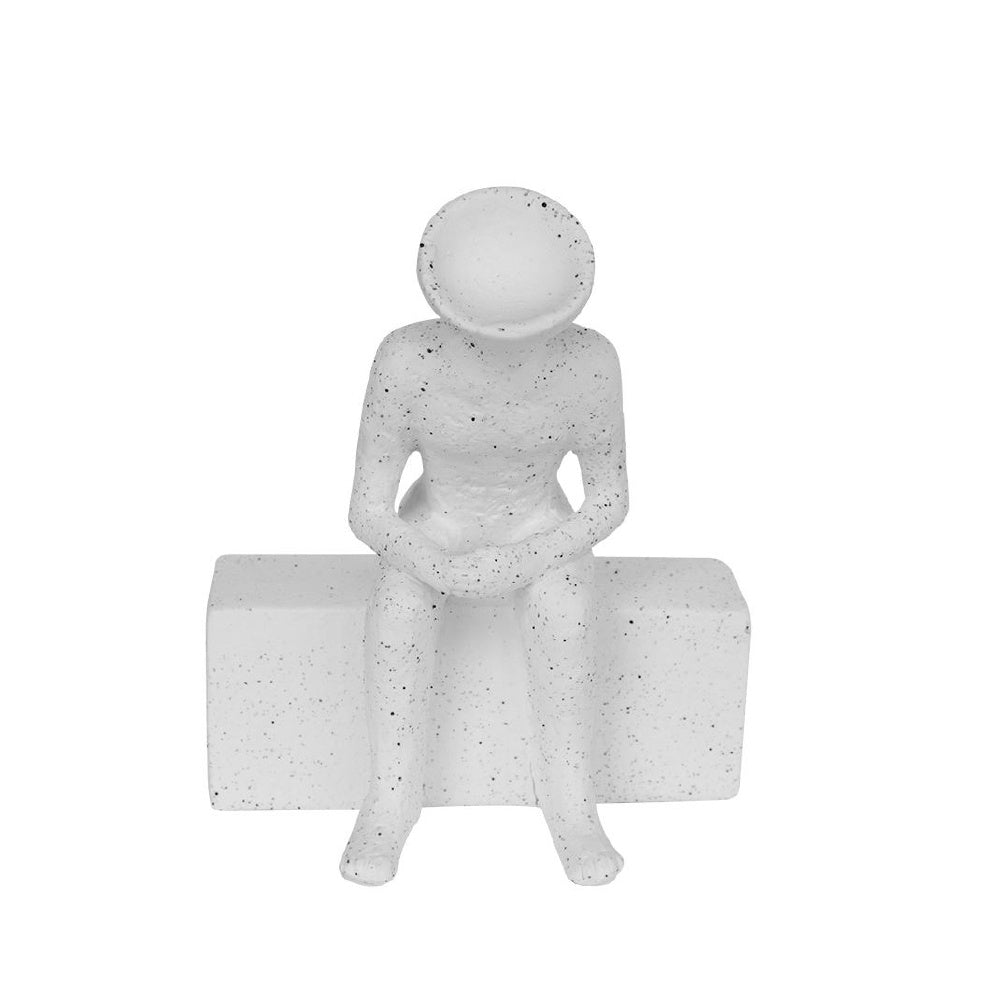 White Ceramic Figurative Sculpture BSST4347W