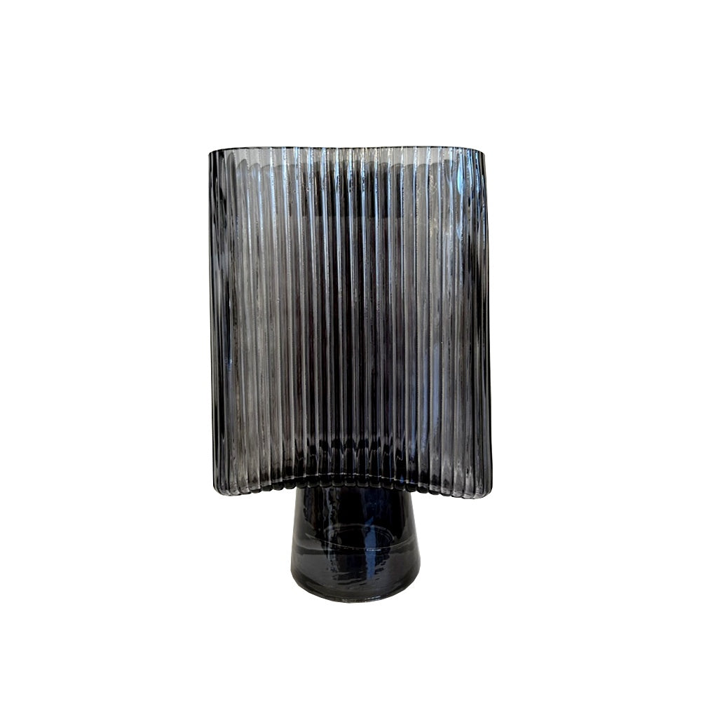 Smoke Glass Vase with Stem CH233-G