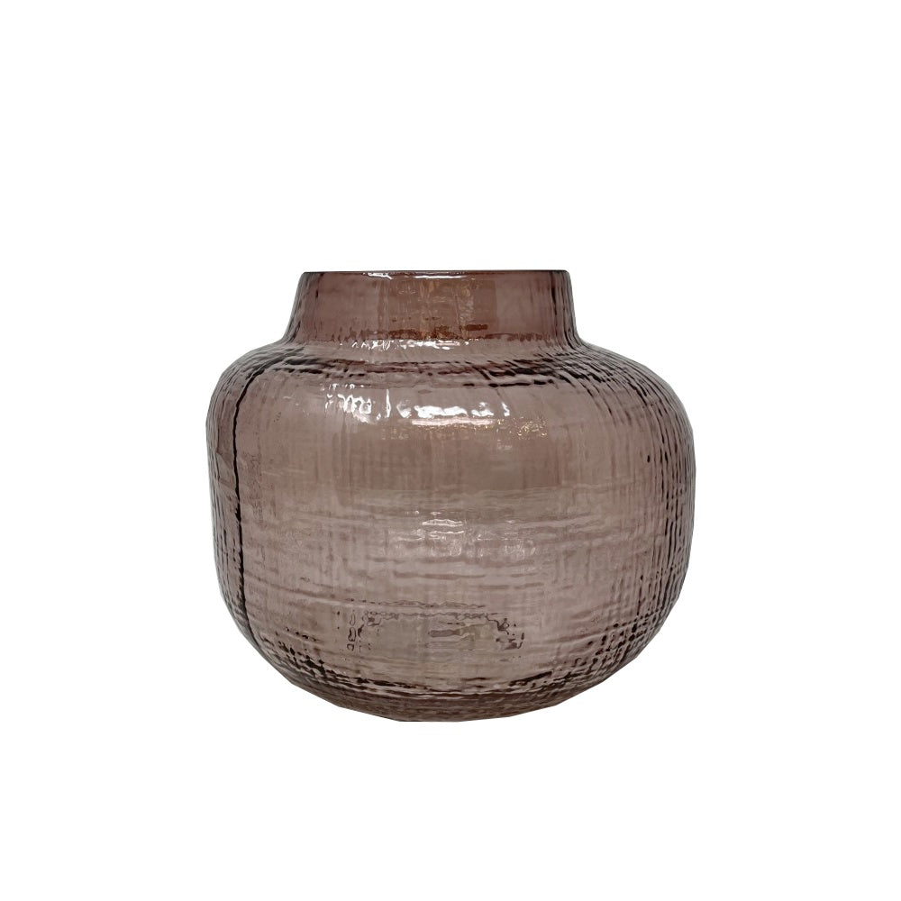 Taupe Glass Vase - Wide CH241-B