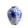 White Ceramic Vase with Blue & Gold Splatter & Stroke Detail CKDZ20220920007BL