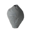 Dark Grey Ceramic Vase with Pattern CY3898C
