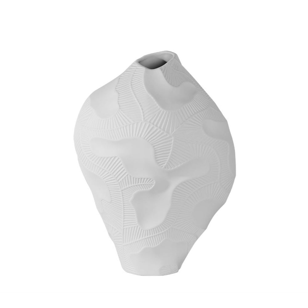 White Ceramic Vase with Pattern CY3898W