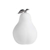 White & Silver Ceramic Pear CY3933WY