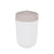 White Ceramic Jar with Beige Lid CY4108G