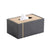 Black Stone Tissue Box with Brass Inlay D200863
