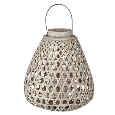 Wood Lattice Lantern D42178