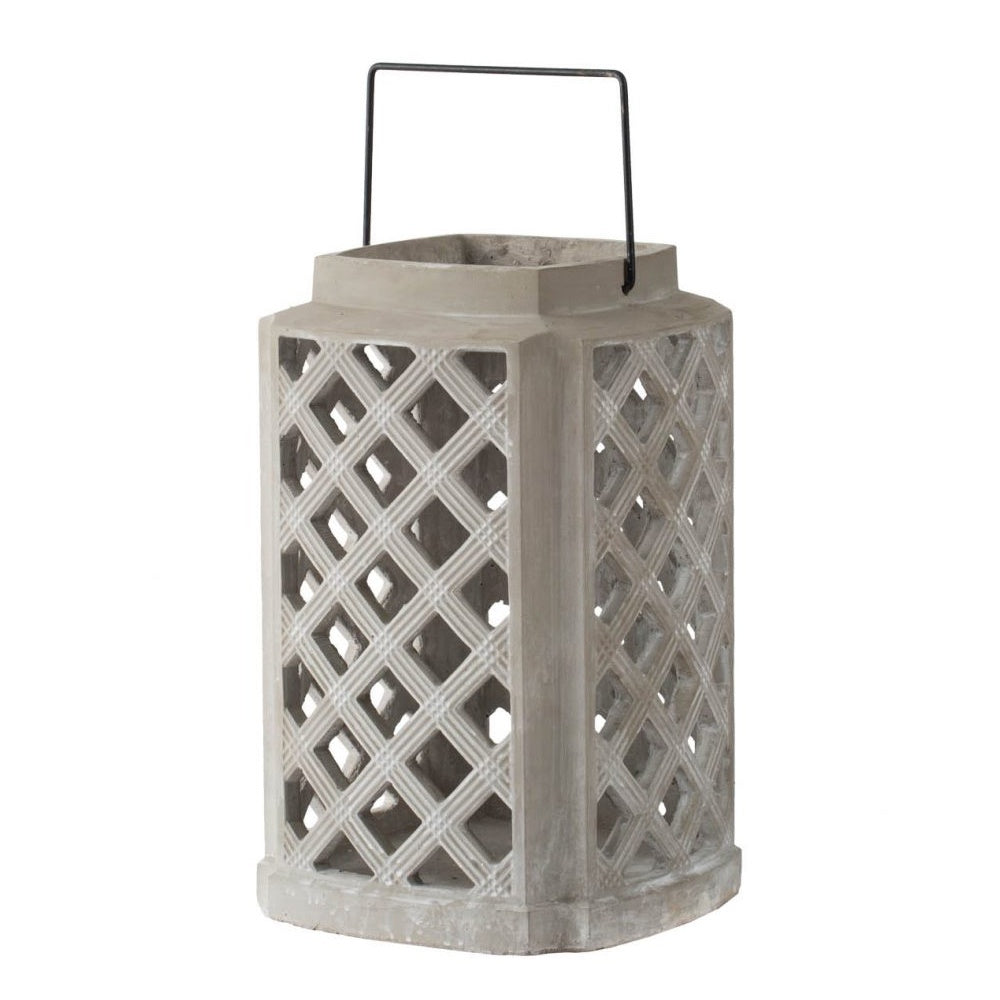 Concrete Lattice Lantern D8564