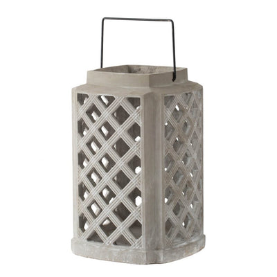 Concrete Lattice Lantern D8564