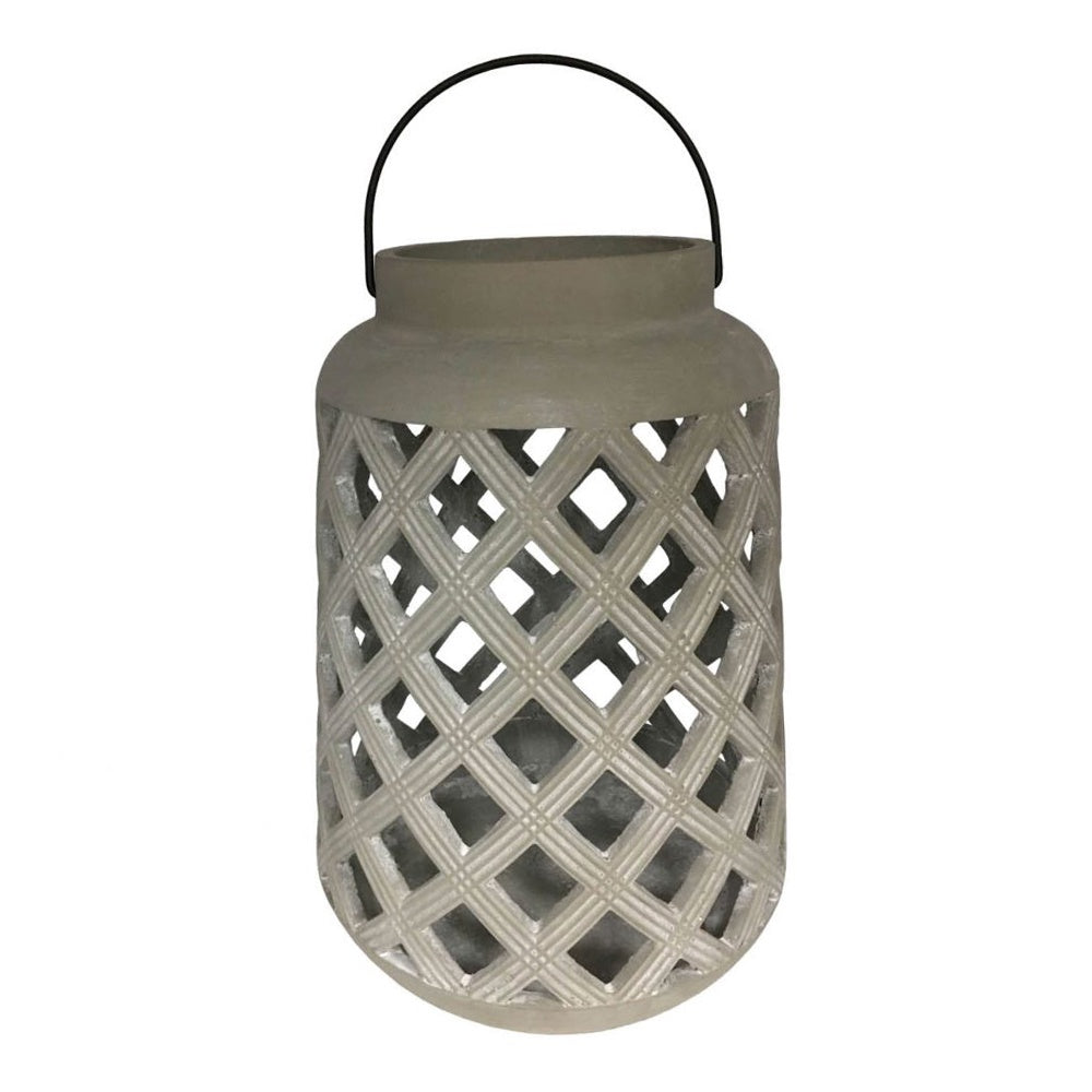 Concrete Lattice Lantern D8565