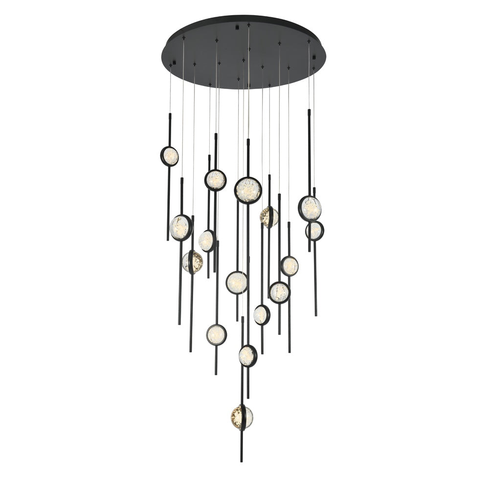 Dexler Round Chandelier - Black DQ8124-B