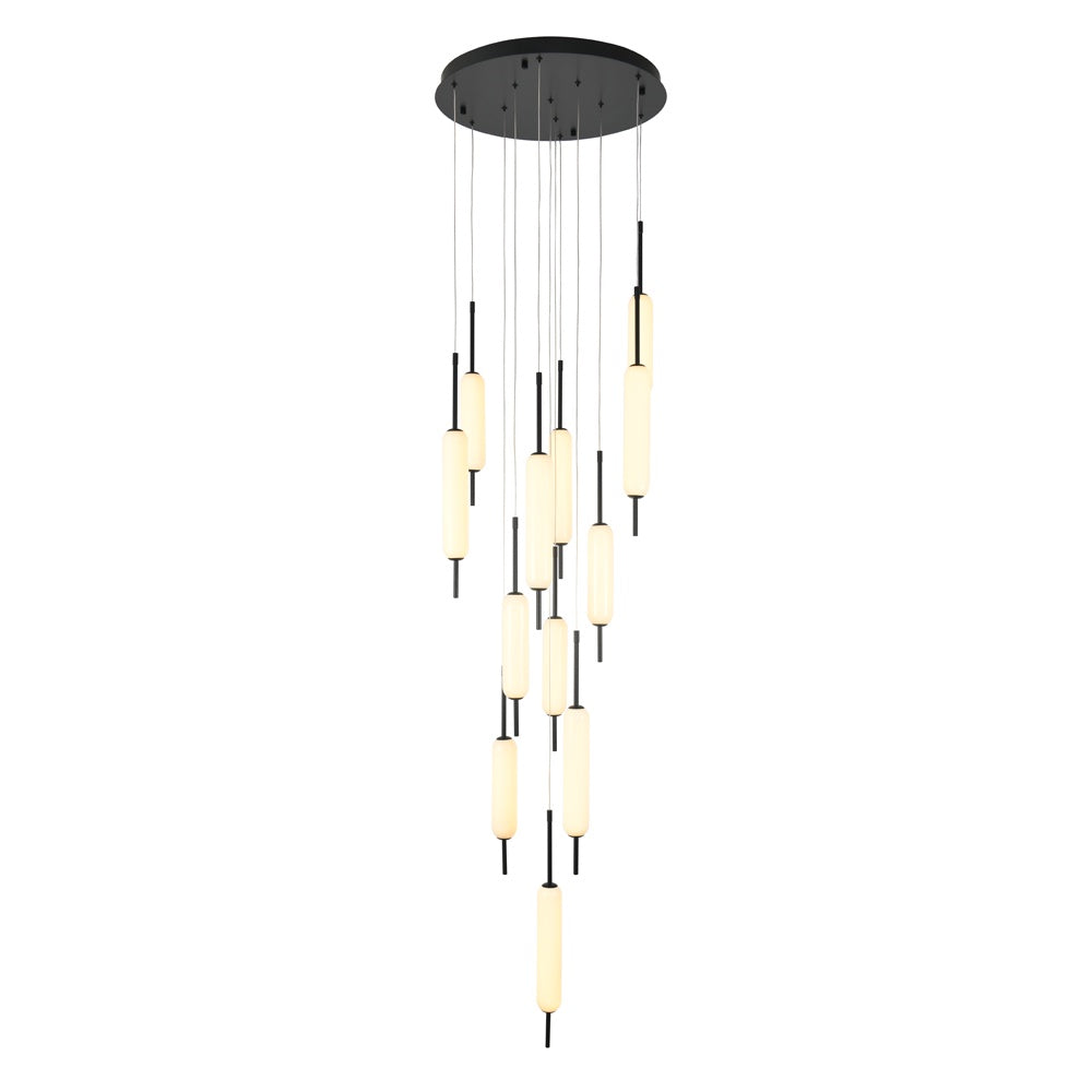 Newport Round Chandelier - Black DQ8133-B