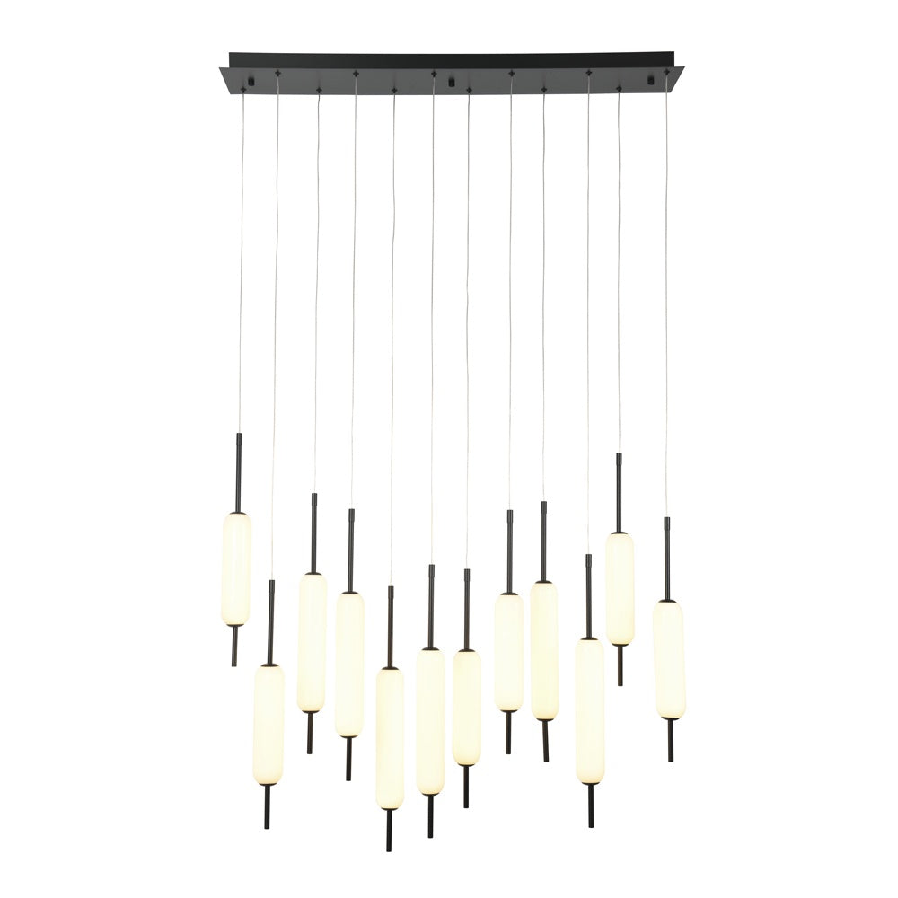 Newport Long Chandelier - Black DQ8134-B