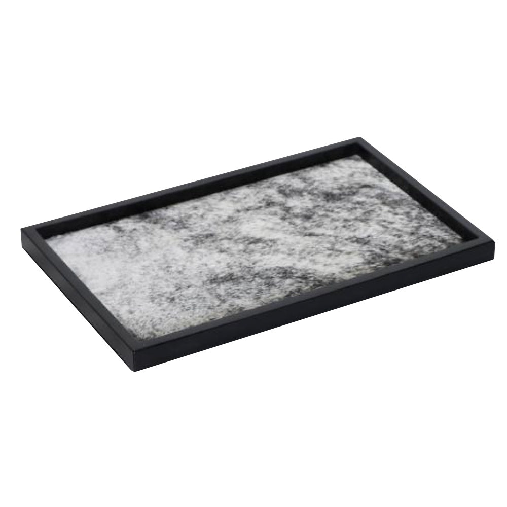 Grey Hair-on-Hide Rectangular Tray DT200823A