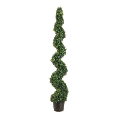 Artificial Boxwood Spiral Topiary - Light Green DVP 3-2
