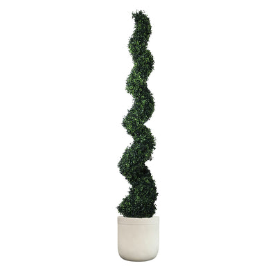 Artificial Boxwood Spiral Topiary - Deep Green DVP 3-4