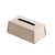 Beige White Leather Tissue Box Cover DW201160C