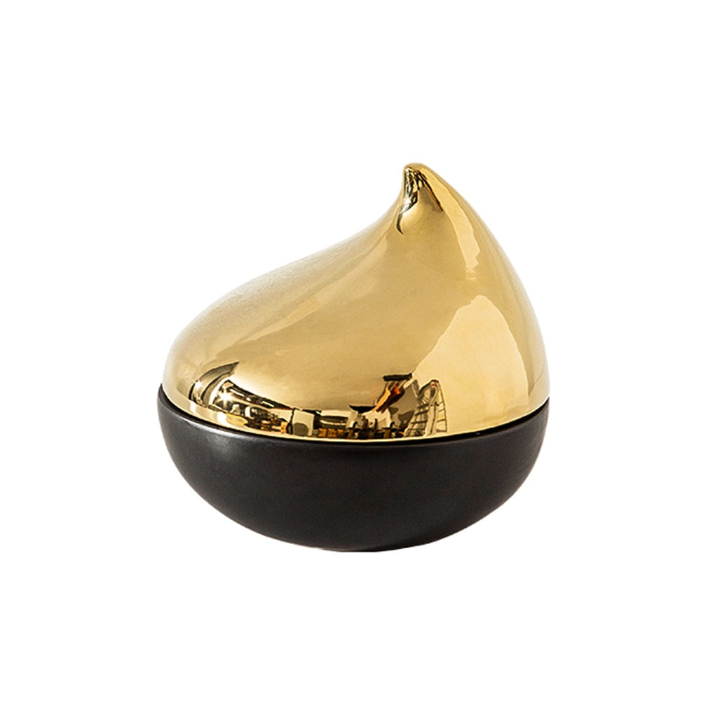 Black & Gold Ceramic Jar - Large FA-D21074A