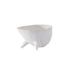 White Ceramic Decorative Bowl with Feet - Medium FA-D21081B