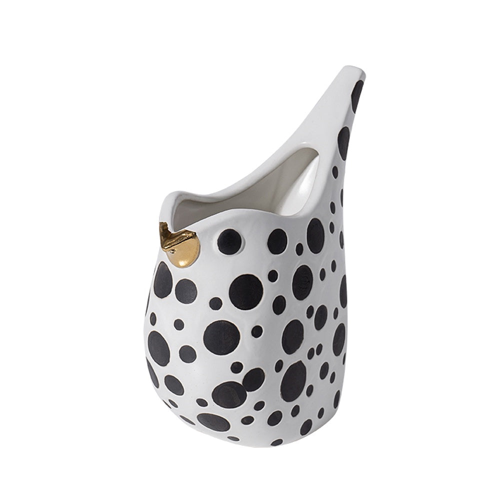 Black & White Bird Vase with Polkadot Detail FA-D21085
