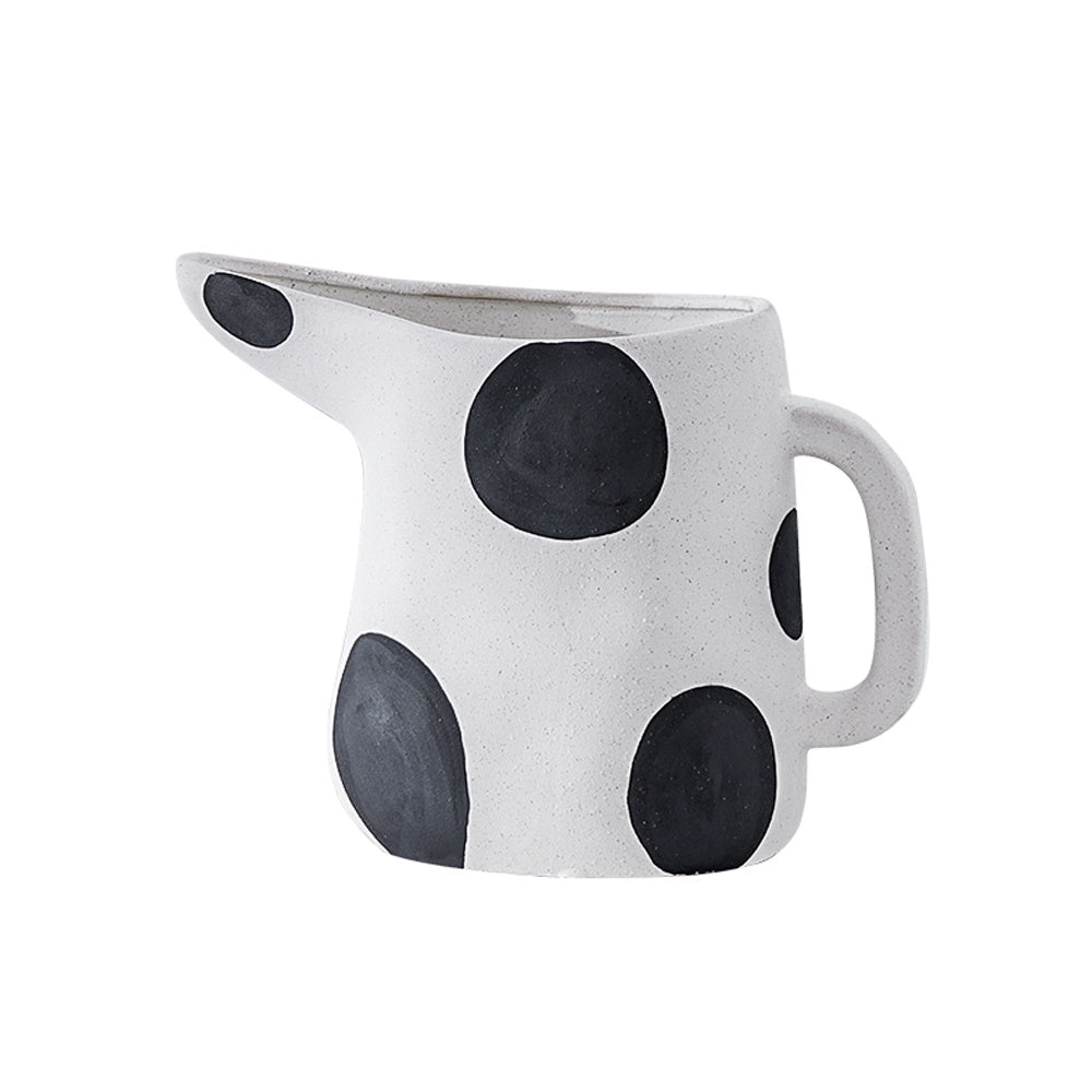 White & Black Polkadot Pitcher FA-D21091B