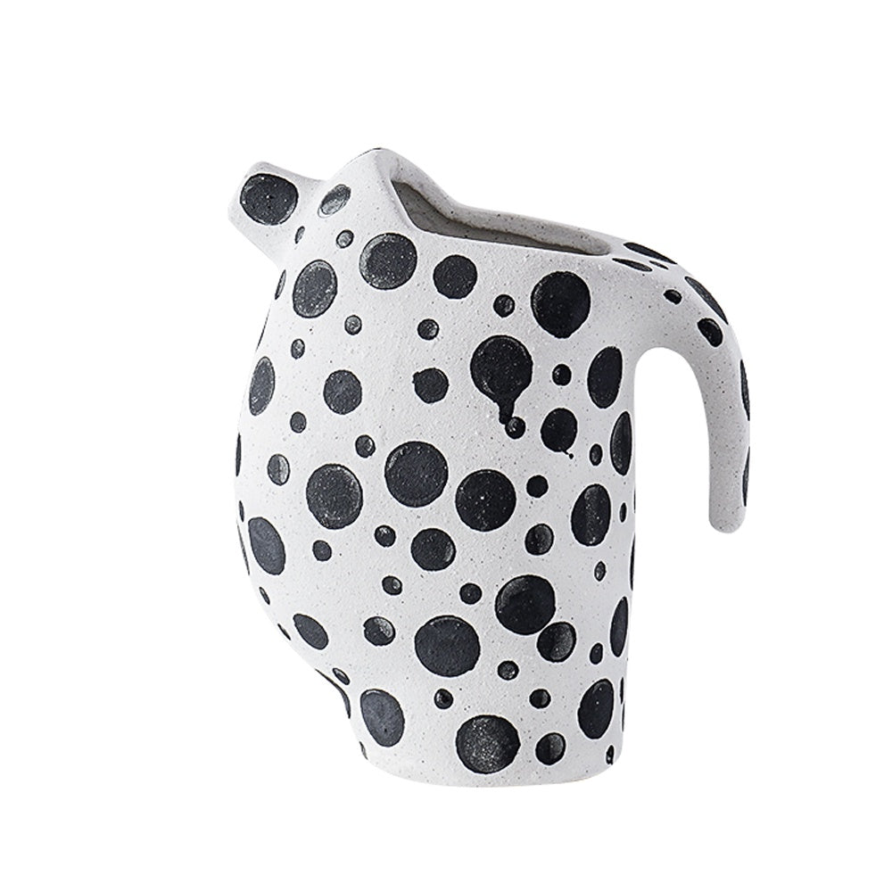 White & Black Polkadot Pitcher FA-D21091D