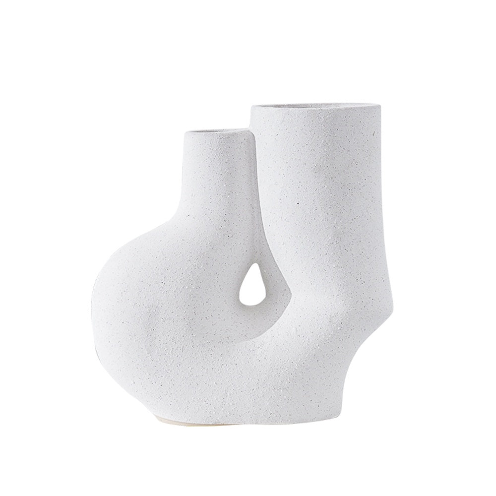 White Ceramic Abstract Vase FA-D21092A