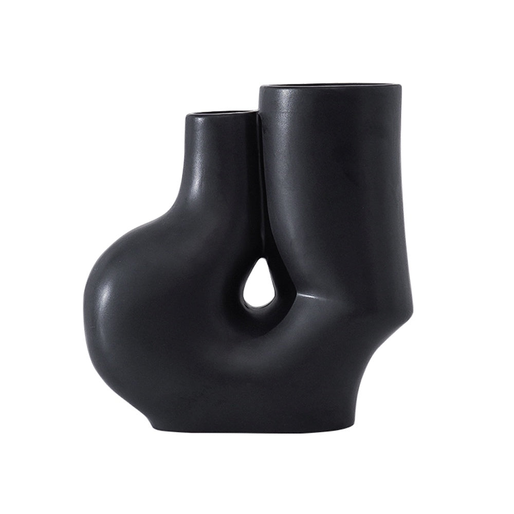 Black Ceramic Abstract Vase FA-D21092B
