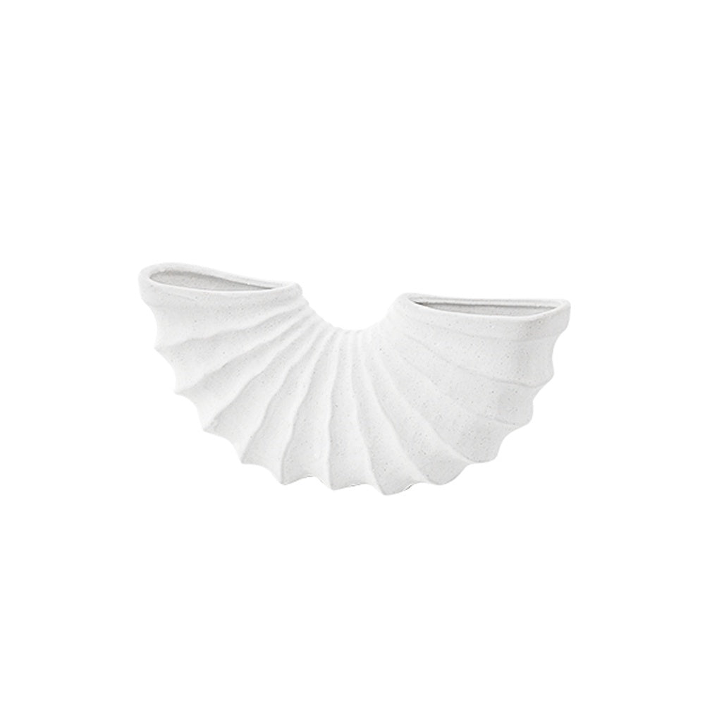 White Semicircular Vase - Medium FA-D21093B