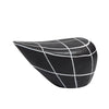 Black Ceramic Décor with White Criss-Cross Design FA-D21098B